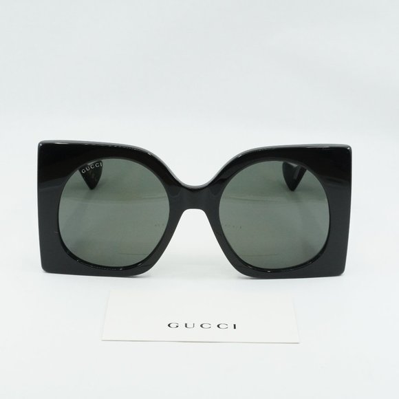 Gucci GG1254S 001 Square Sunglasses - Black/Grey - Picture 5 of 12